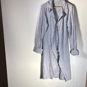 Elegant White Women's Long Coat